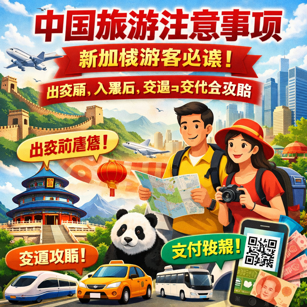中国旅游注意事项：新加坡游客必读｜出发前、入境后、交通与支付全攻略