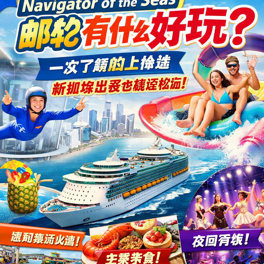 Navigator of the Seas 邮轮有什么好玩？一次了解船上体验｜新加坡出发也能轻松玩