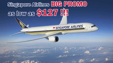 [SQ PROMO] Singapore Airlines offering promo as low as $127 