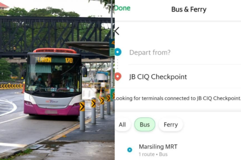 SG To JB Bus Rides Available On Grab now, start from just S$3